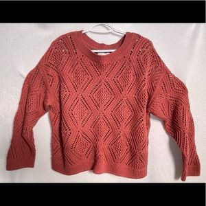 Old Navy Cropped Pink Knit Sweater